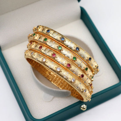 18K Gold Plated Gemstone Bracelet for Women