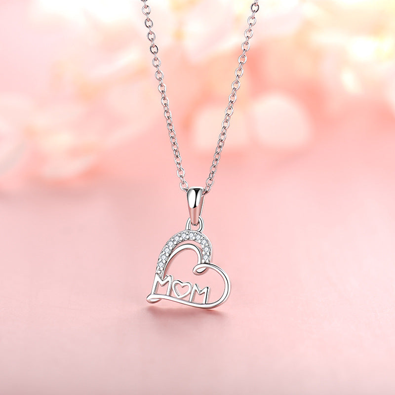 S925 Heart Pendant Necklace for Women (Gift for Mom)