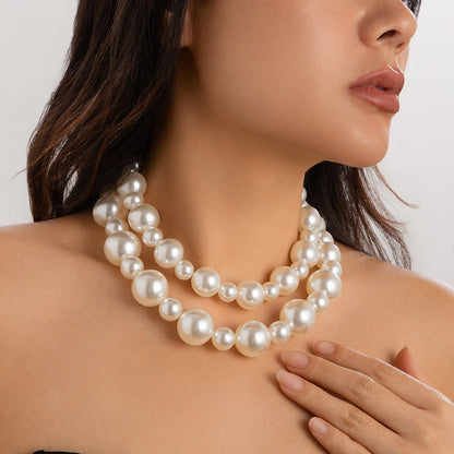 Stacked Pearl Necklace for Women