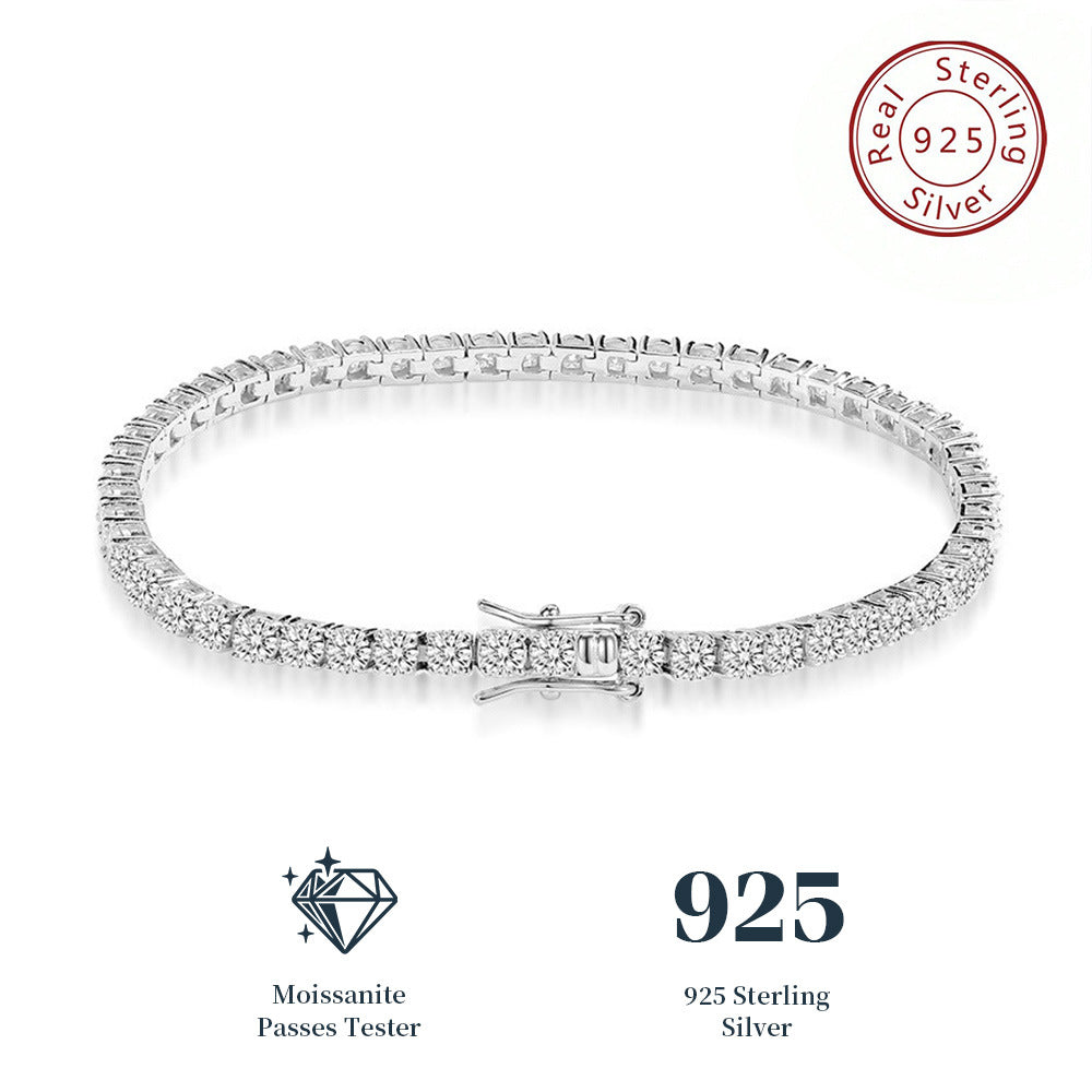 Fashion Moissan Diamond S925 Bracelet for Women