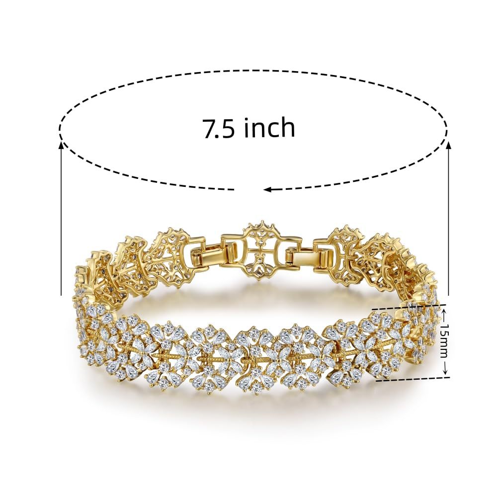 Flower Shape Gold Bracelet for Women