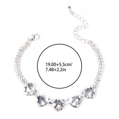 Heart Shape S925 Moissanite Bracelet for Women