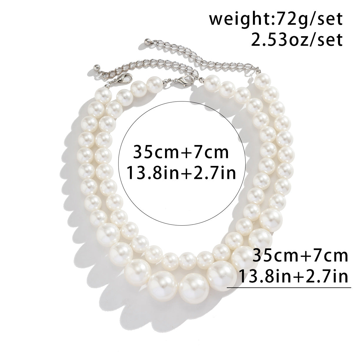 Stacked Pearl Necklace for Women