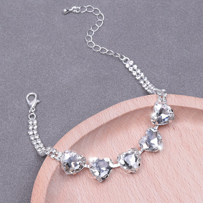 Heart Shape S925 Moissanite Bracelet for Women