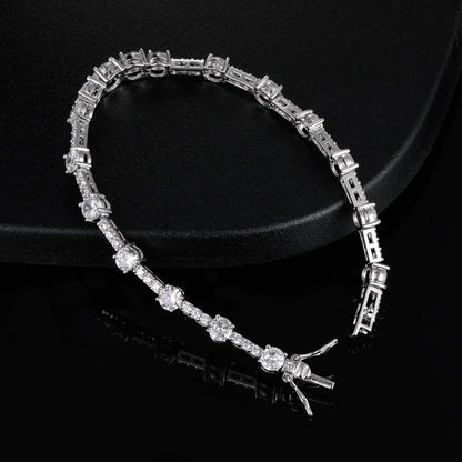 Moissan Diamond Silver Bracelet for Women