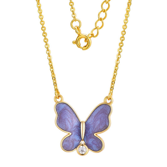 S925 Butterfly Shape Pendant with Moissanite Diamond Jewelry Set for Women(Necklace/Earrings)