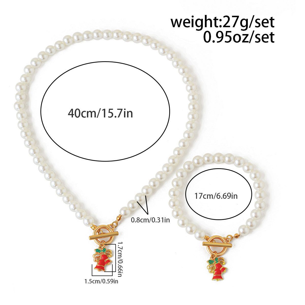 Pendant jewelry set for women (necklace/bracelet)