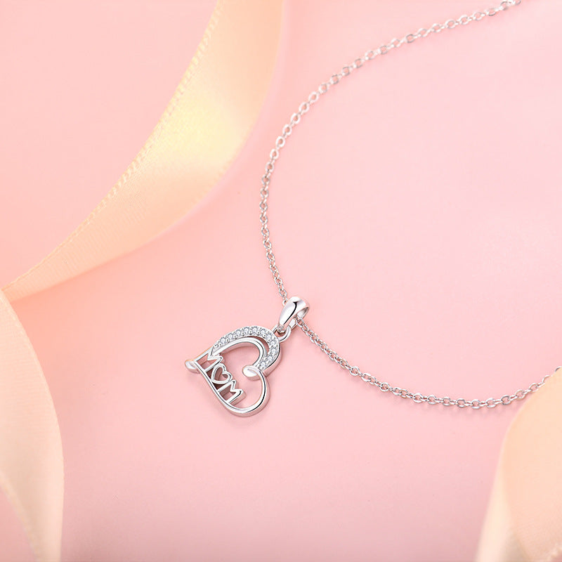 S925 Heart Pendant Necklace for Women (Gift for Mom)