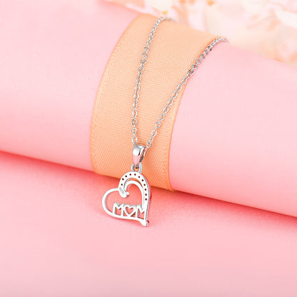 S925 Heart Pendant Necklace for Women (Gift for Mom)