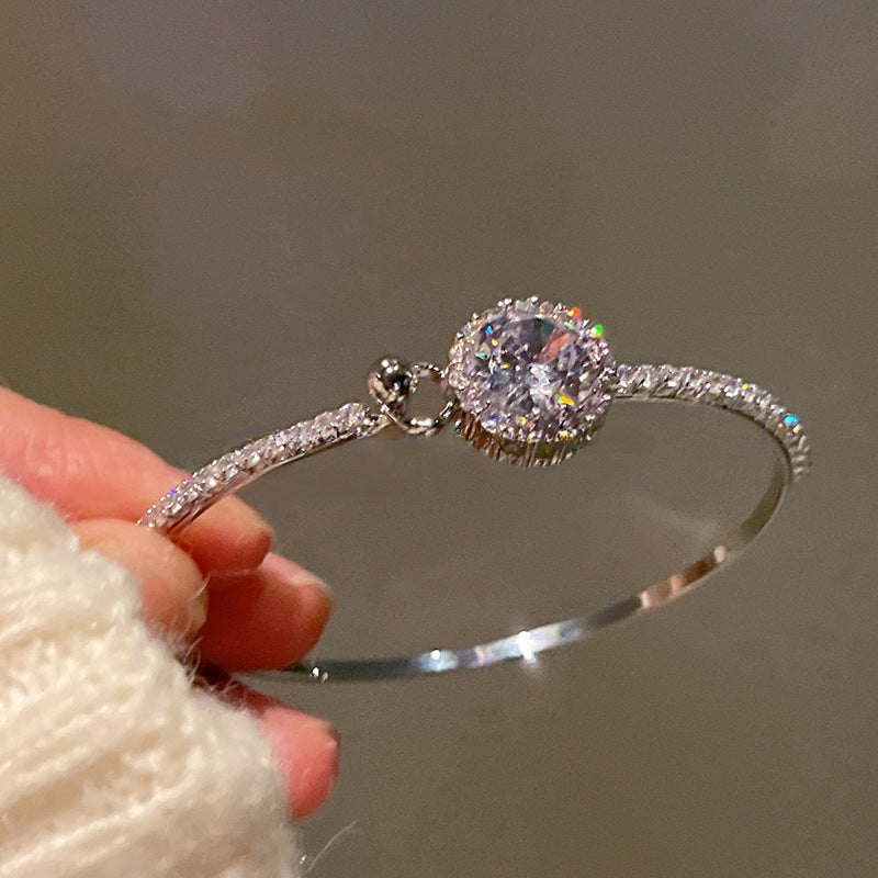 S925 Silver Moissan Diamond Bracelet for Women