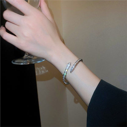 S925 Silver Snake Bracelet for Women