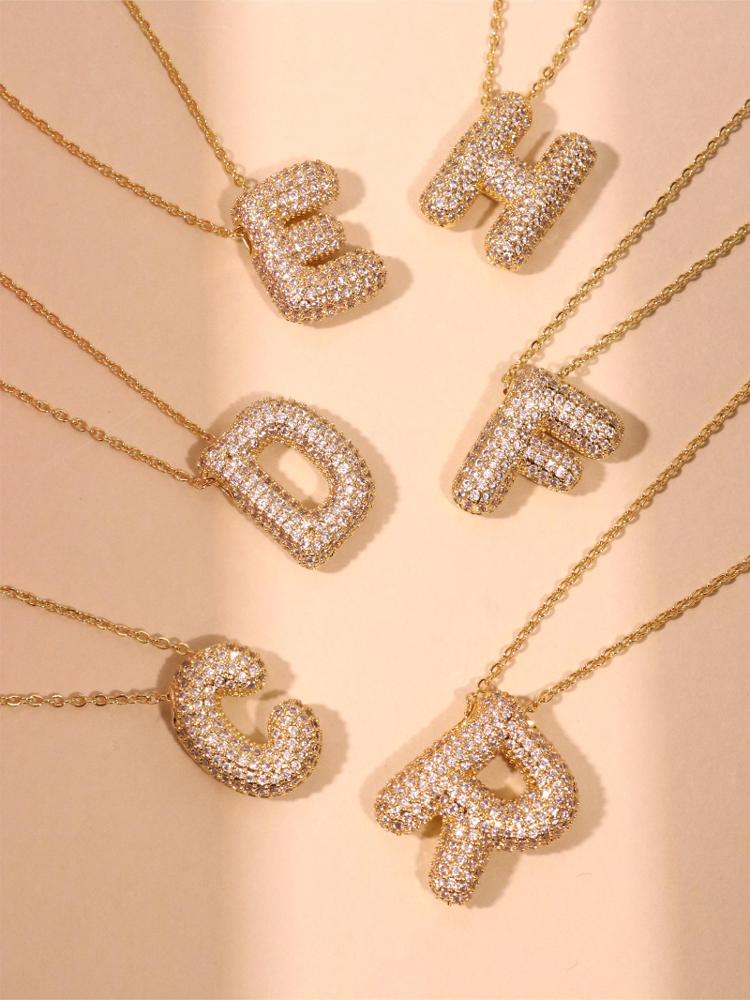 Alphabet Series Gold/Silver Necklaces For Women