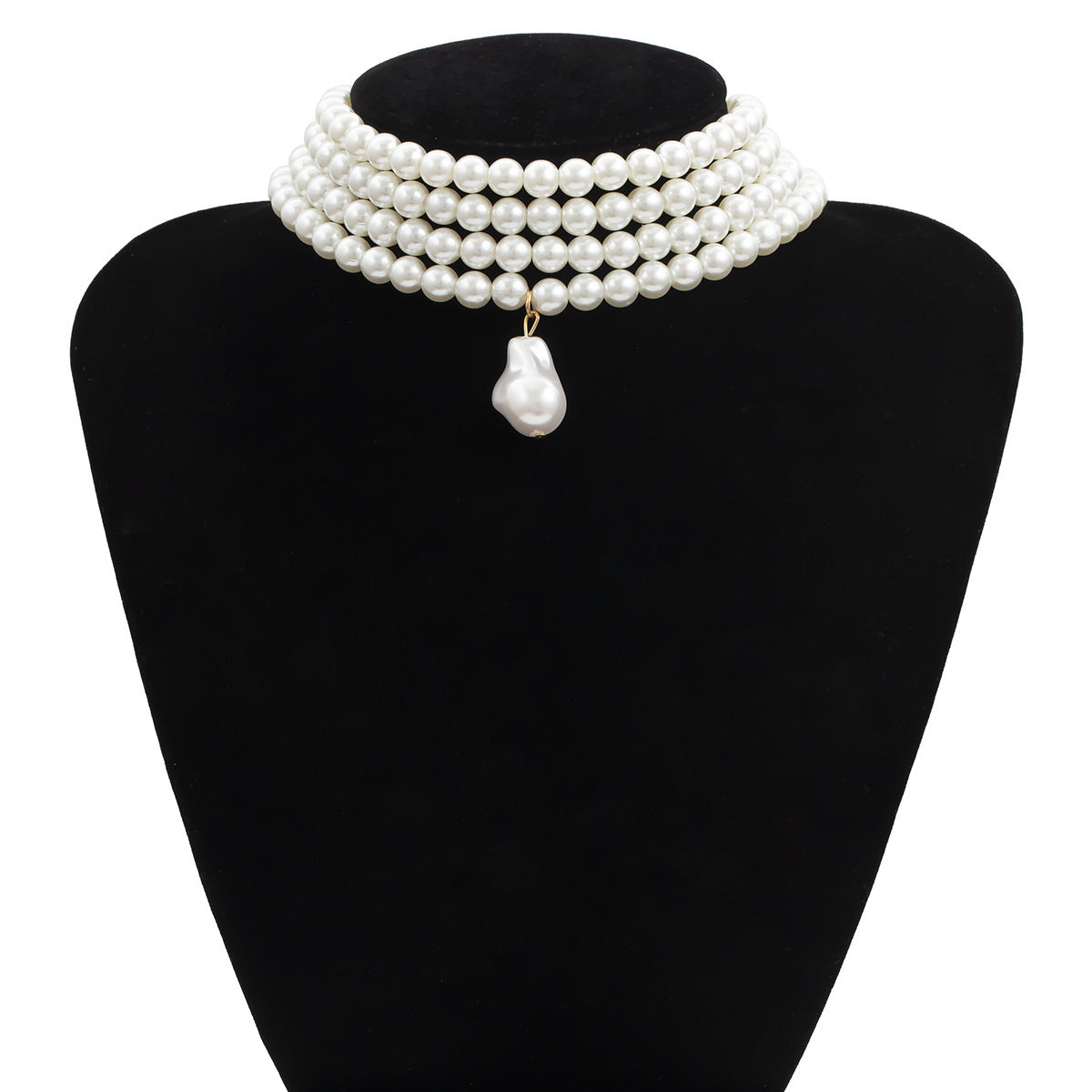 Stacked Pearls Necklace for Women