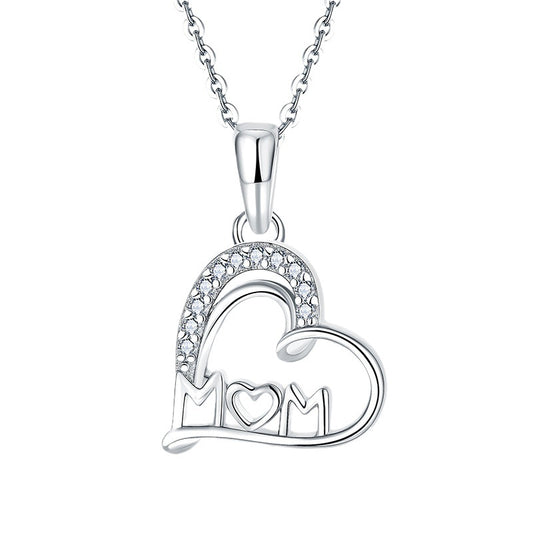 S925 Heart Pendant Necklace for Women (Gift for Mom)