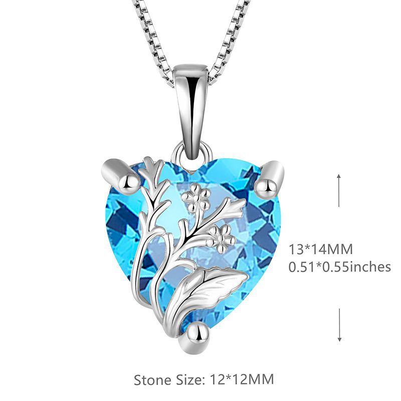 S925 Heart Pendant Necklace for Women