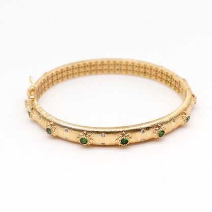 18K Gold Plated Gemstone Bracelet for Women