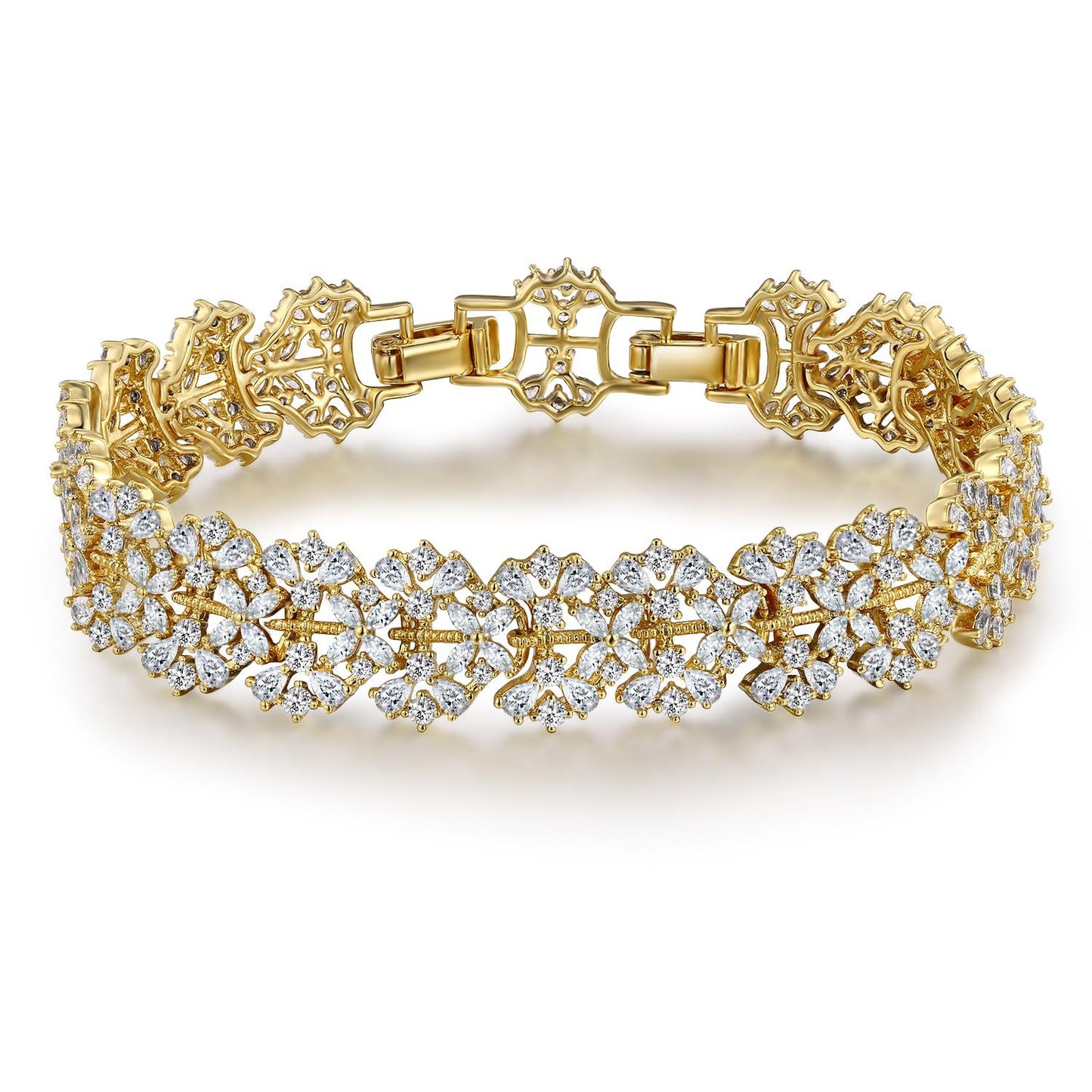 Flower Shape Gold Bracelet for Women