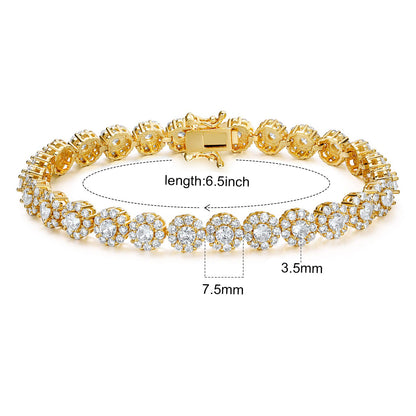 18K Gold Plated Moissan Diamond Necklace for Women