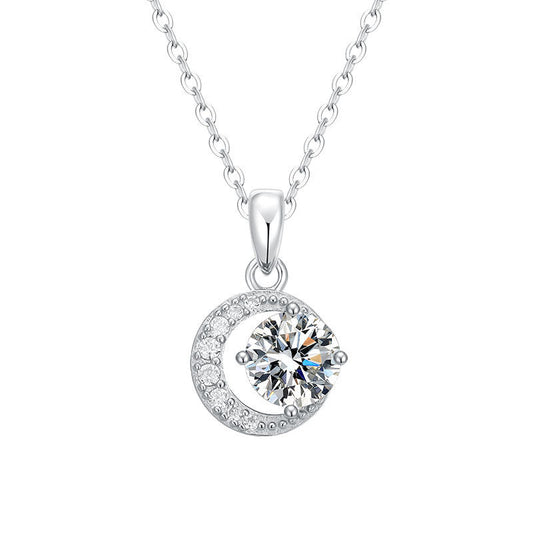 2025 New Fashion Moissanite Diamond Necklace for Women (Silver)