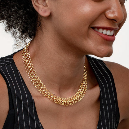 18K American Style Geometric Shape Necklaces For Women