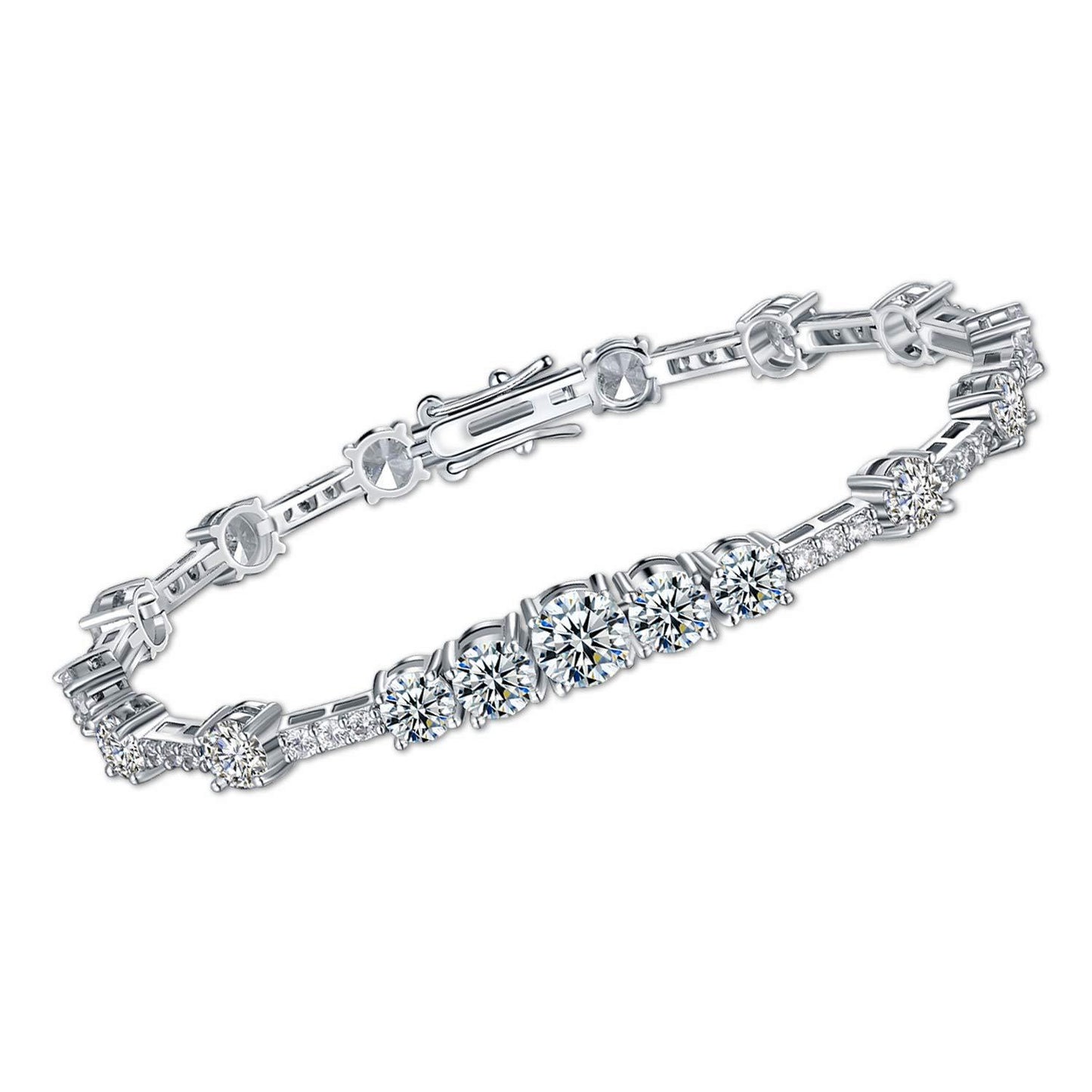 Moissan Diamond Silver Bracelet for Women