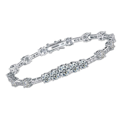 Moissan Diamond Silver Bracelet for Women