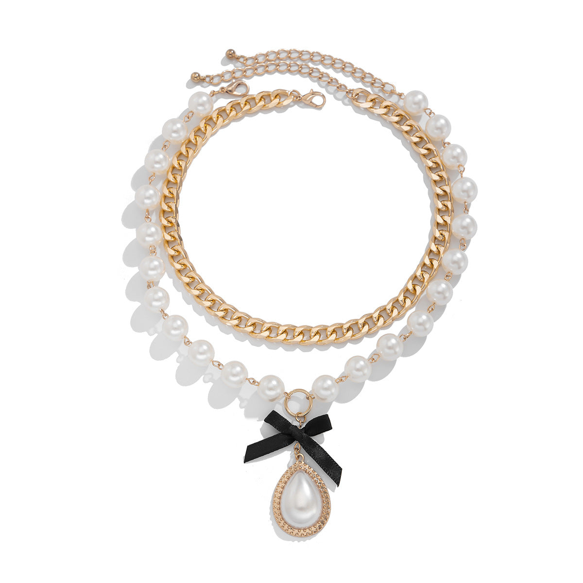 Pearl Pendant Stacked Women's Necklace