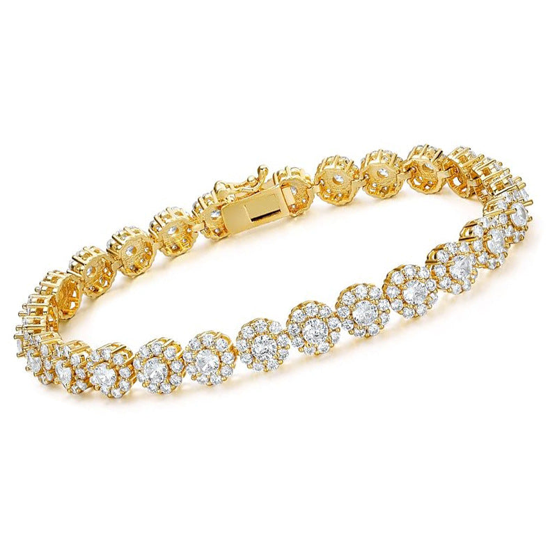 18K Gold Plated Moissan Diamond Necklace for Women