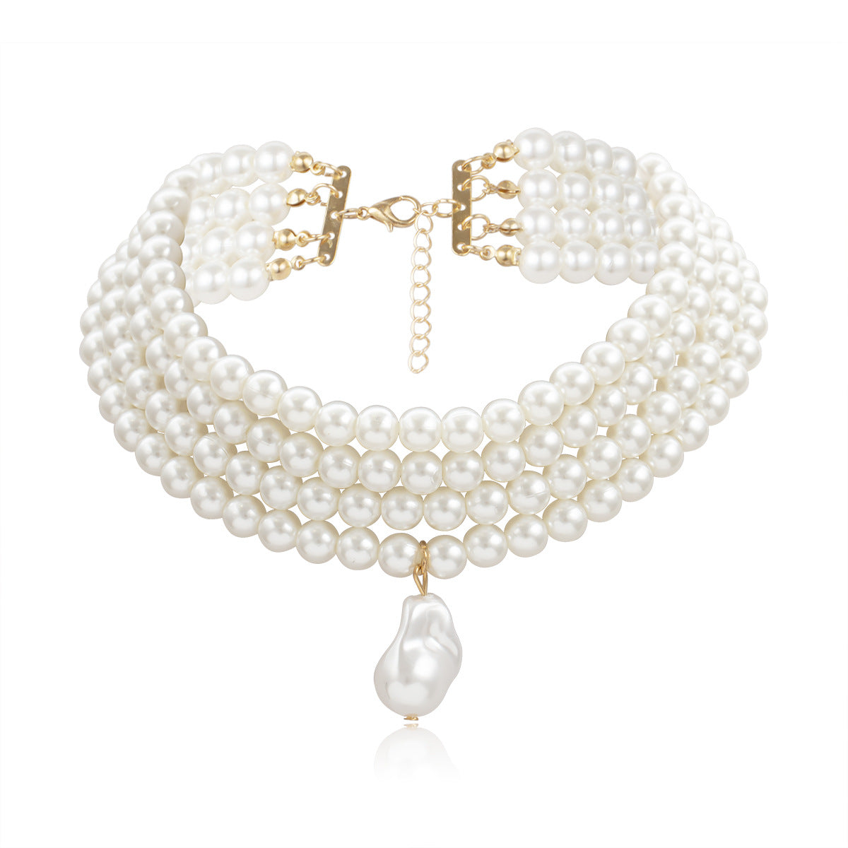 Stacked Pearls Necklace for Women