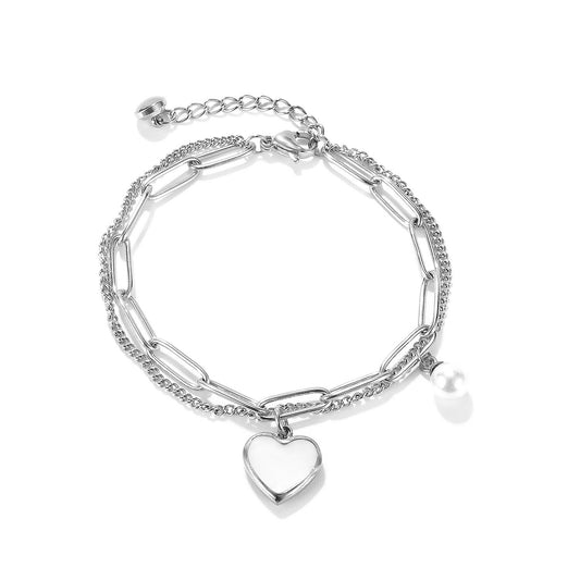 Fashion Heart Pendant Bracelet for Women