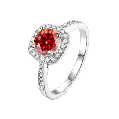 S925 Fashion Women's Ring with Moissanite Diamonds(0.5ct/1ct/2ct)