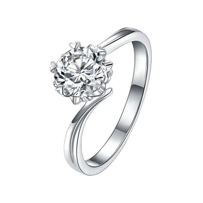 S925 Fashion Women's Ring with Moissanite Diamonds(0.5ct/1ct/2ct)