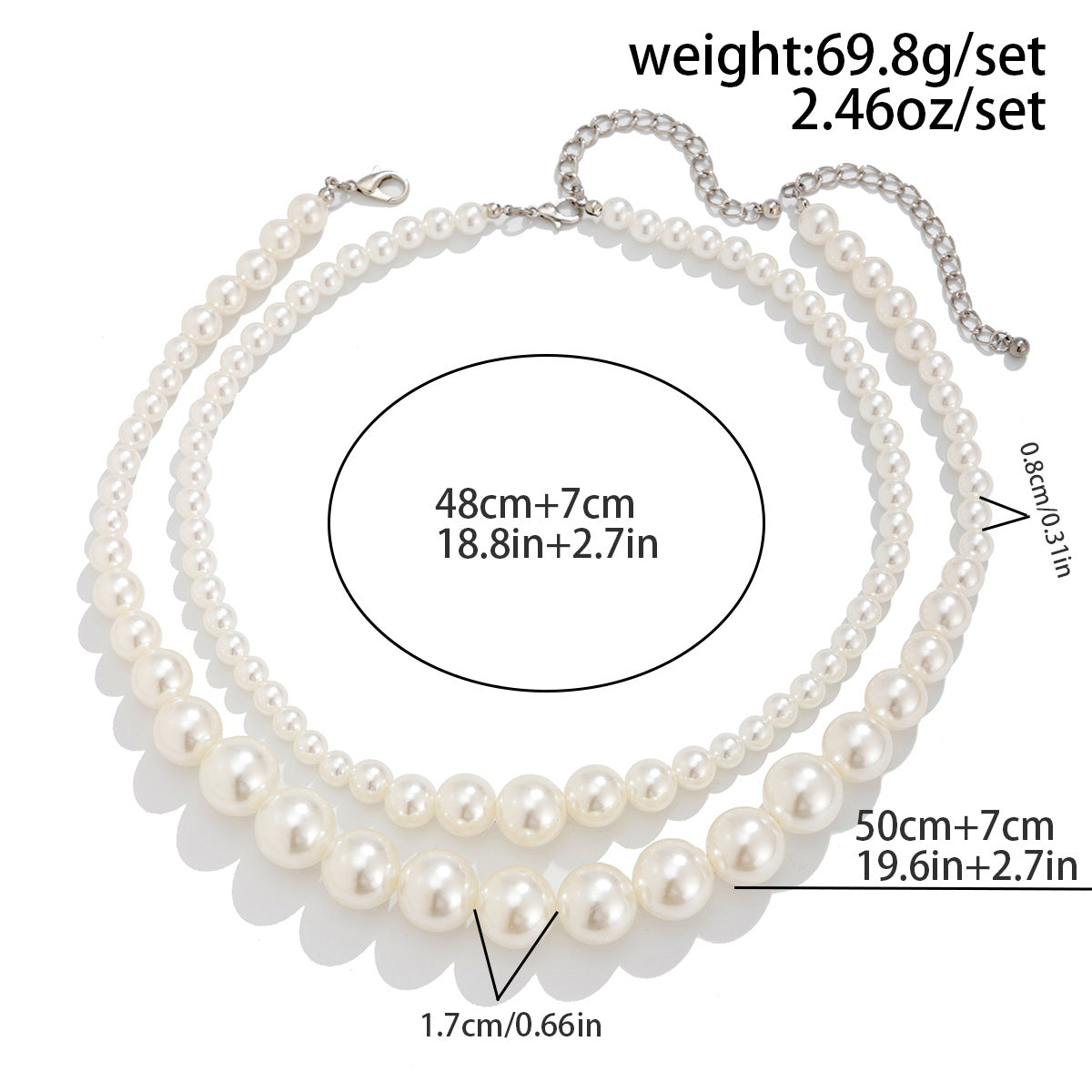 Stacked Pearl Necklace for Women