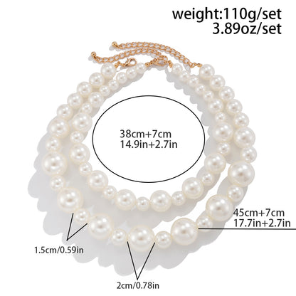 Stacked Pearl Necklace for Women