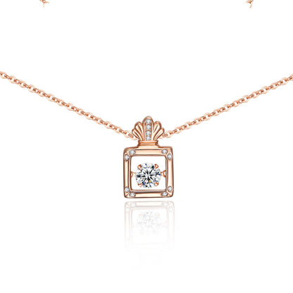 PERDEER S925 Diamonds Perfume Bottle Necklaces For Women