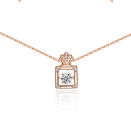 PERDEER S925 Diamonds Perfume Bottle Necklaces For Women