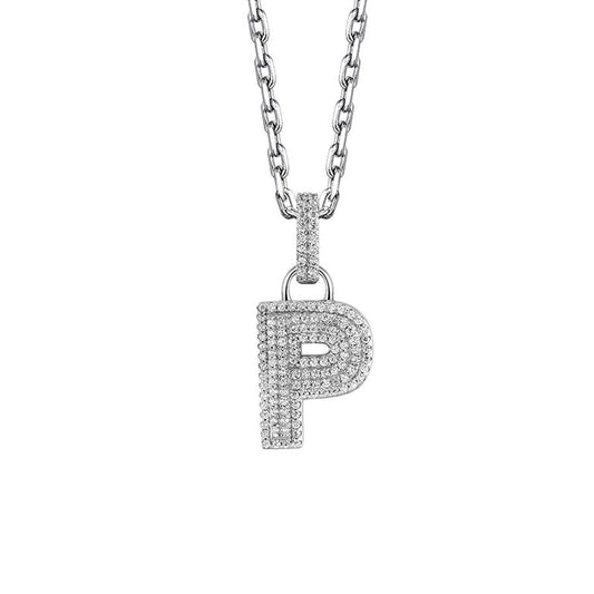 Alphabet Series Silver Necklaces For Women