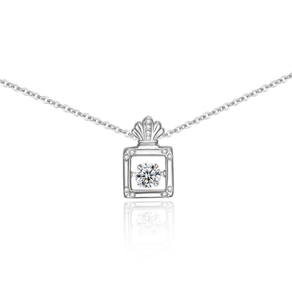 Collares con frascos de perfume de diamantes S925 de PERDEER para mujeres