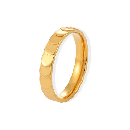 Fishscale Style Gold Rings For Women