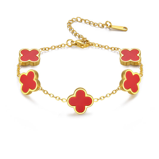 Four leaf clover 18K Women's Bracelet