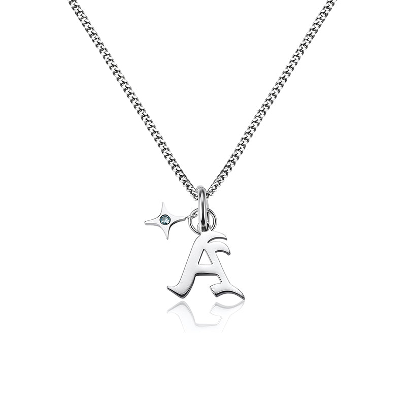 Alphabet Series Silver Necklaces For Women