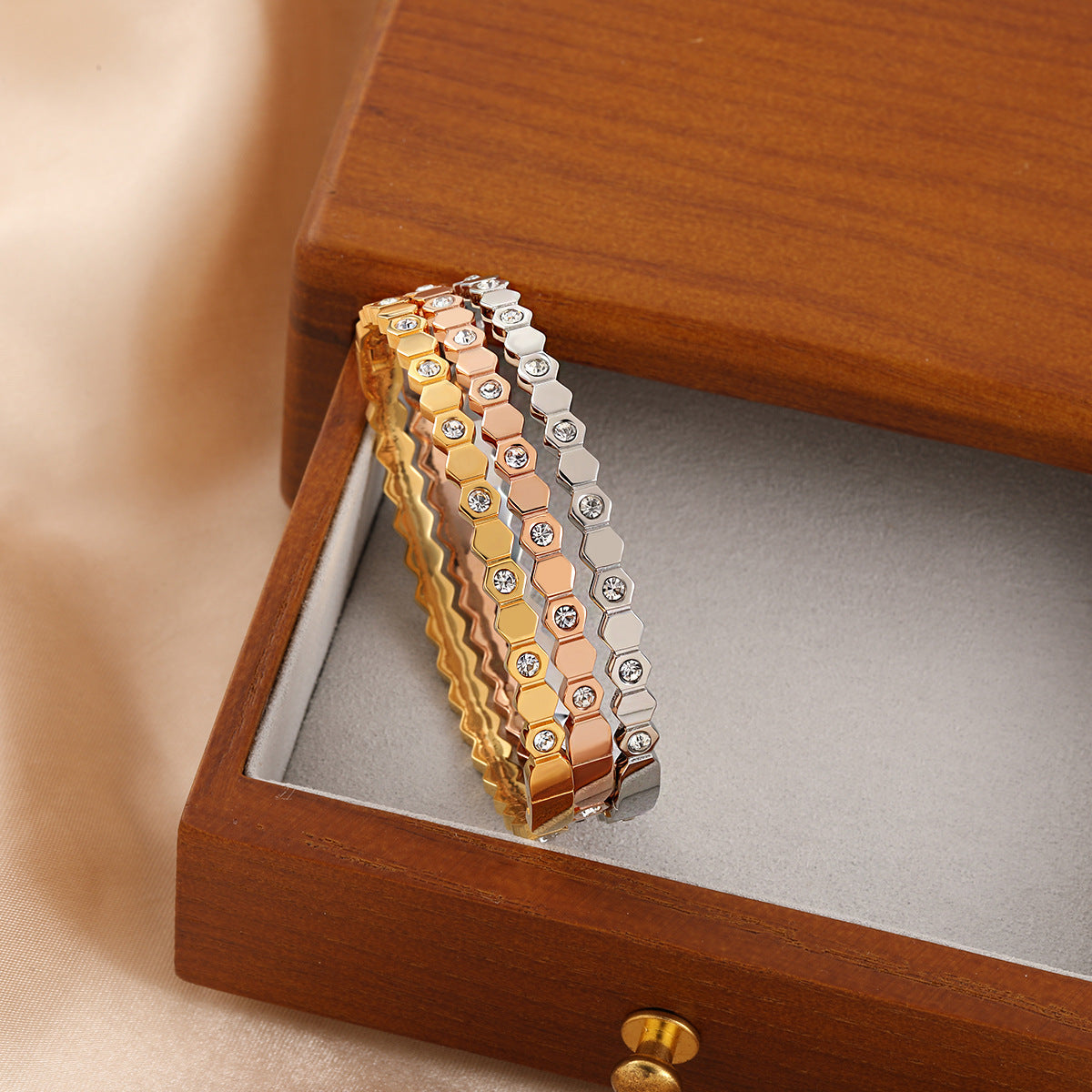 Beehive Series Gold Bracelet for Women