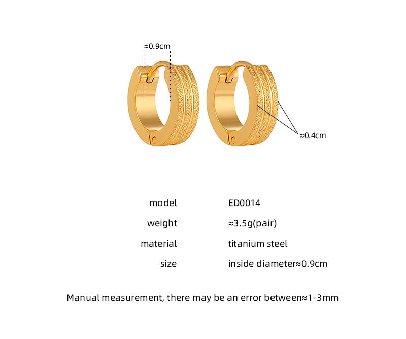 Frosted Series Gold Earrings for Women