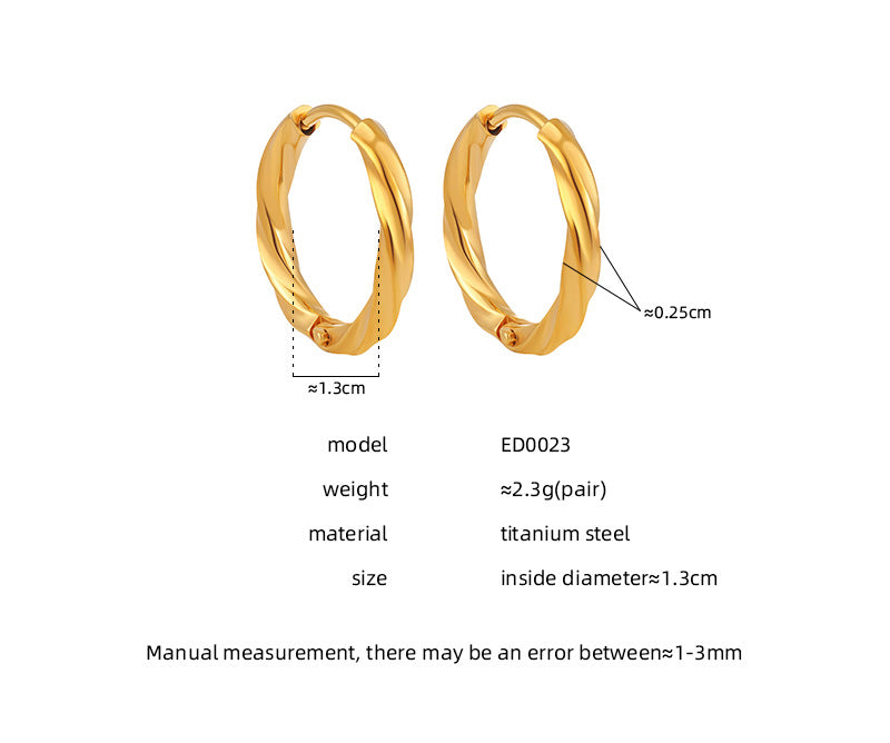 Möbius Series Gold Earrings for Women