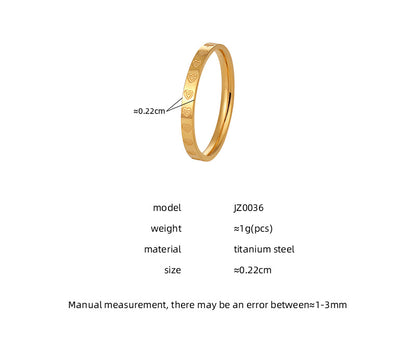 Love Shaped Gold Rings For Women