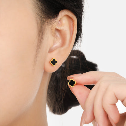 Four Leaf Clover Collection Gold Earrings for Women