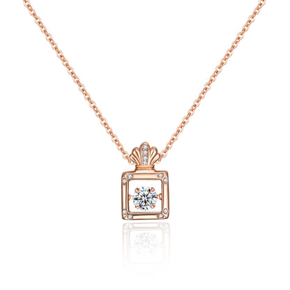 PERDEER S925 Diamonds Perfume Bottle Necklaces For Women