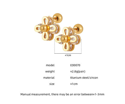 Boucles d'oreilles en or pour femme de la collection Trèfle à quatre feuilles