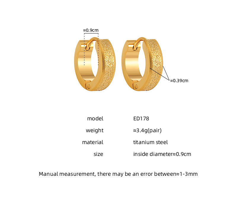 Frosted Series Gold Earrings for Women