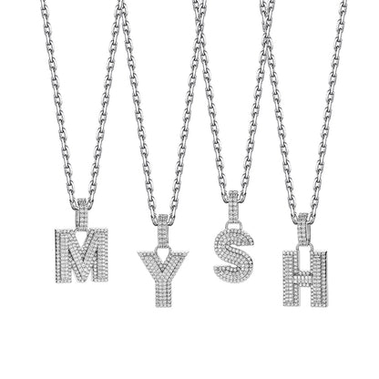 Collares de plata de la serie Alphabet para mujer